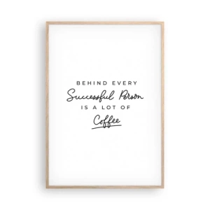 Affisch i ram av ljusek - Framgångens hemlighet - 70x100 cm