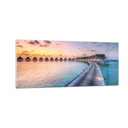 Glastavla - Bild på glas - Sommarsemester - tillbaka till källorna - 100x40 cm