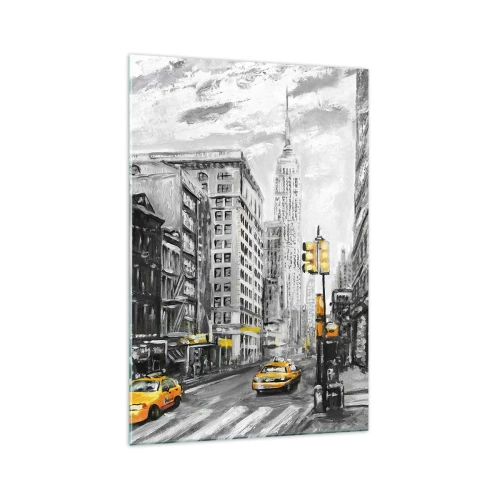 Glastavla - Bild på glas - New York berättelse - 70x100 cm