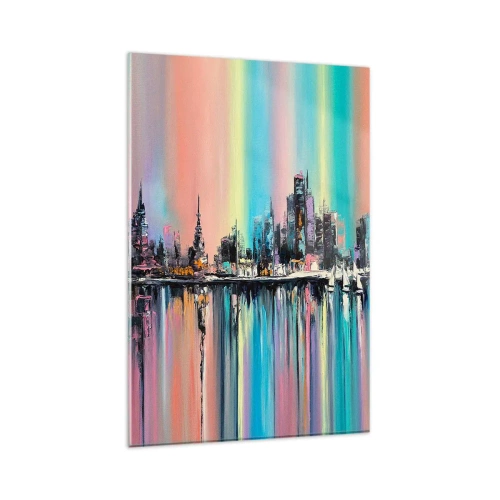Glastavla - Bild på glas - Nattens ljus - 80x120 cm