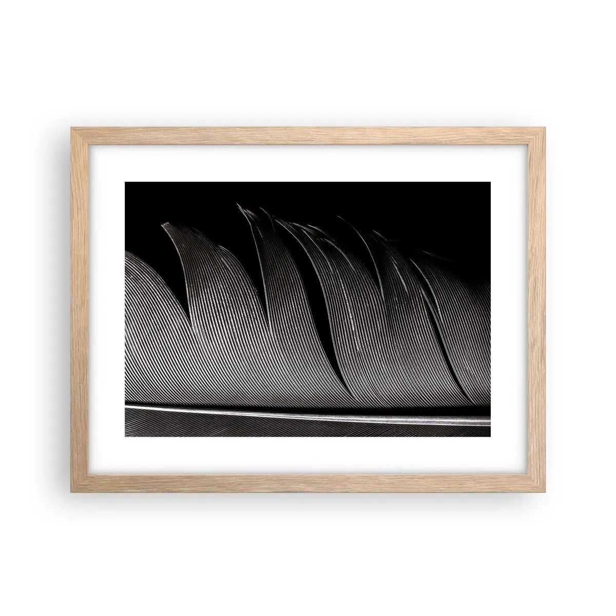 Affisch i ram av ljusek - Fjäder - en underbar konstruktion - 40x30 cm