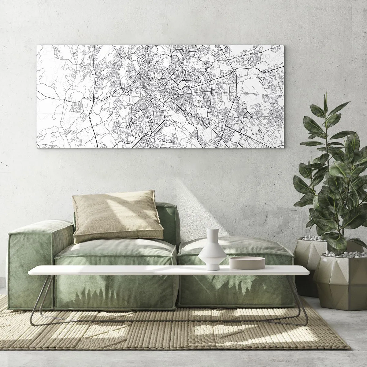 Glastavla - Bild på glas - Romersk ring - 140x50 cm