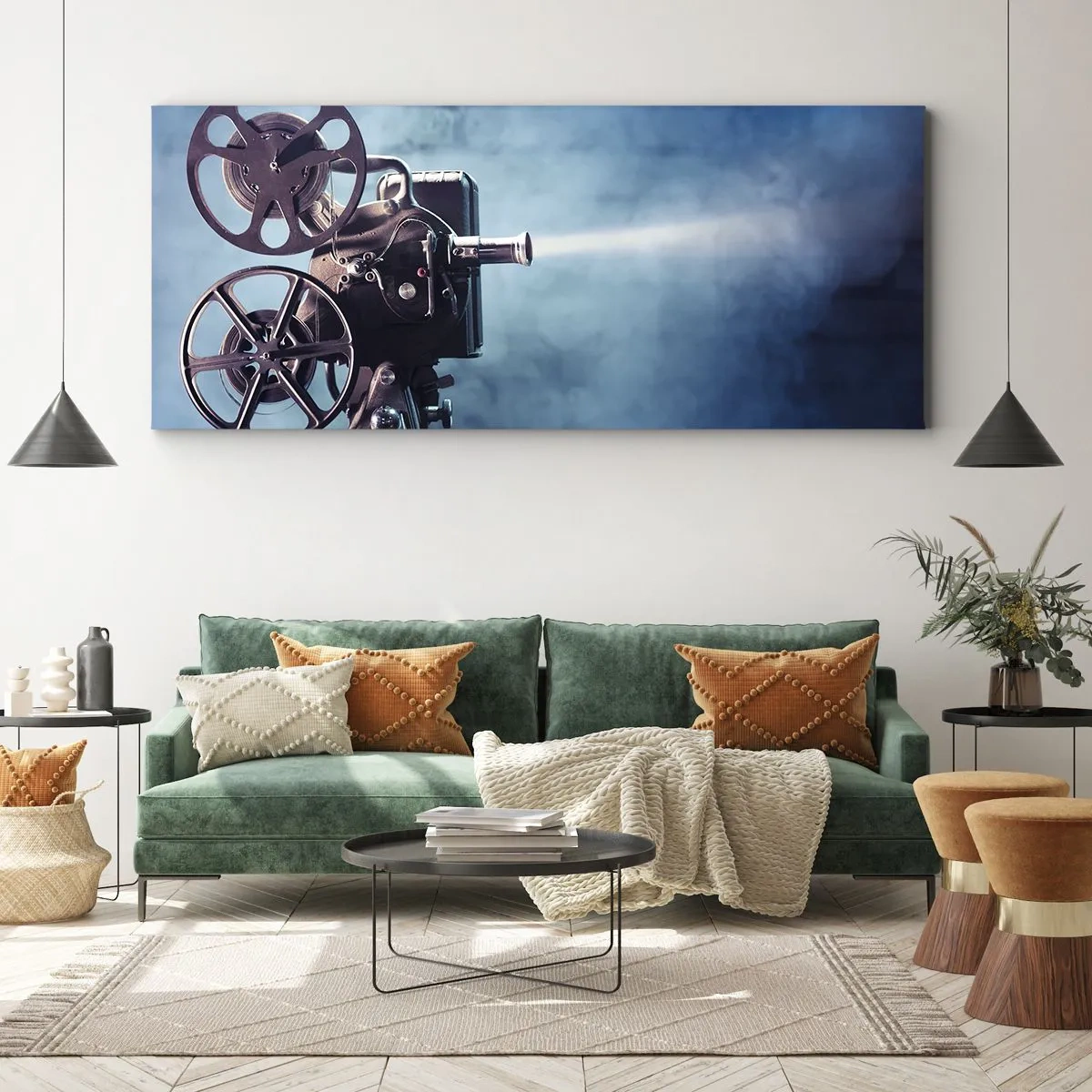 Canvastavla - Bild på duk - I gamla biografen - 140x50 cm