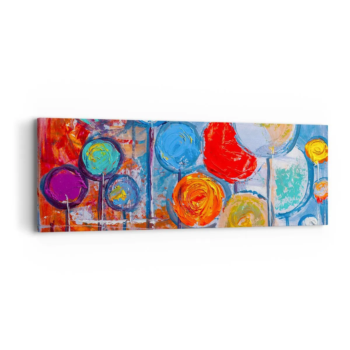 Canvastavla - Bild på duk - Slickepinnar - 90x30 cm