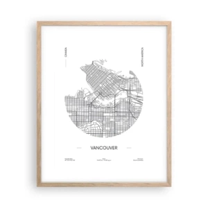 Affisch i ram av ljusek - Vacouvers anatomi - 40x50 cm