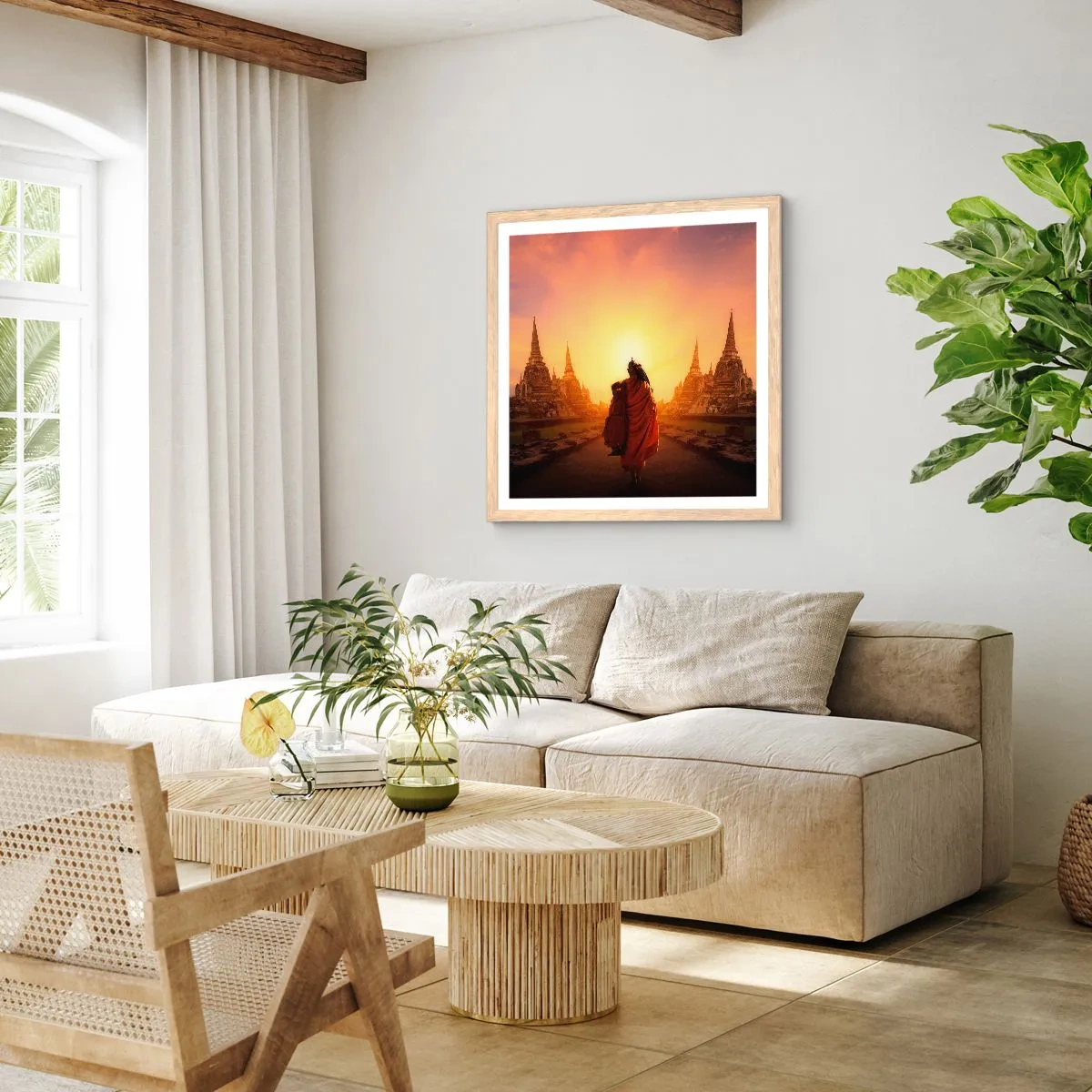 Affisch i ram av ljusek - I lugn genom evigheten - 60x60 cm