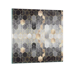 Glastavla - Bild på glas - Diamantkomposition - 40x40 cm