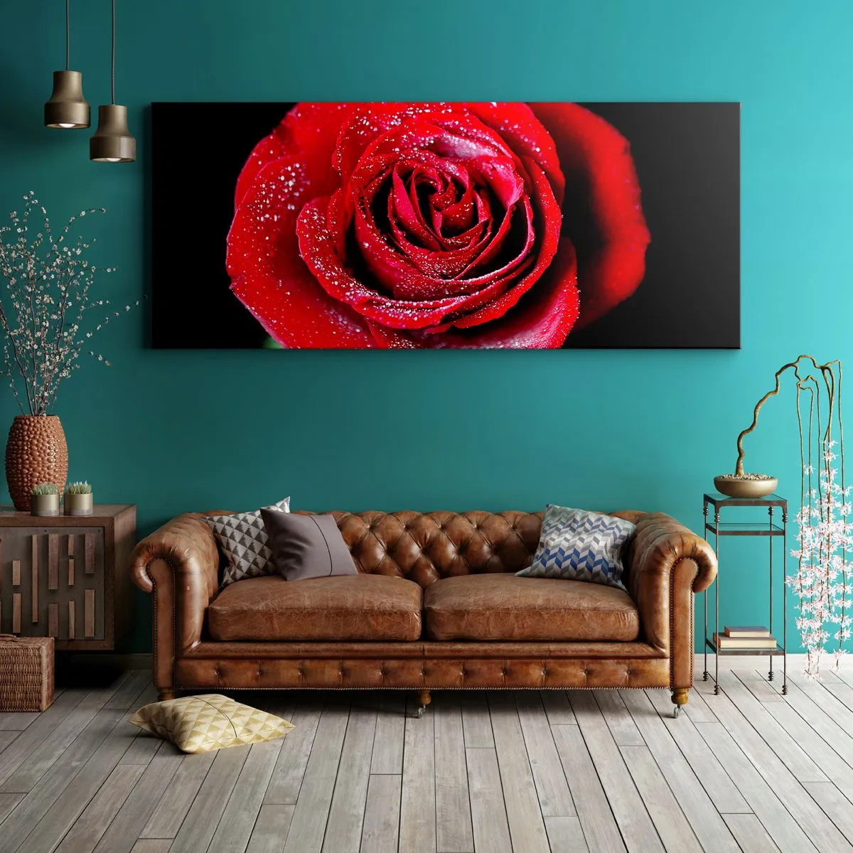 Canvastavla - Bild på duk - Det är just kärlek - 100x40 cm