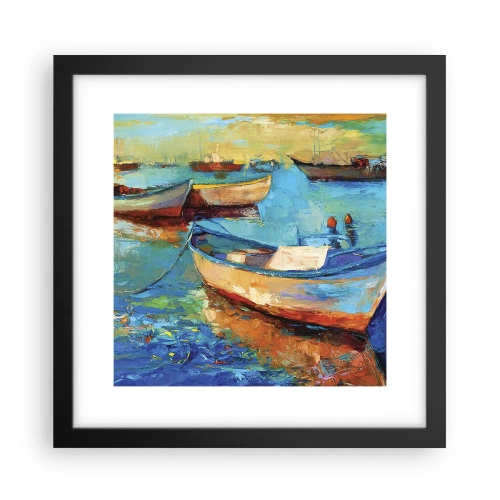 Affisch i svart ram - I en sydlig vik - 30x30 cm