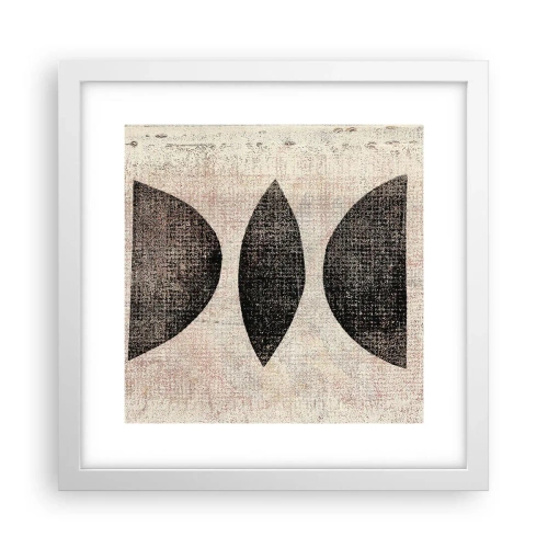 Affisch i vit ram - Etnisk abstraktion - 30x30 cm