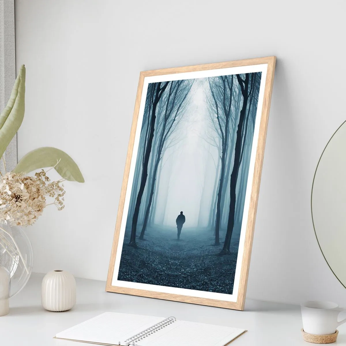 Affisch i ram av ljusek - Och allt är enkelt och klart - 50x70 cm