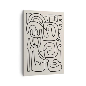 Canvastavla - Bild på duk - Följ spåret - 70x100 cm