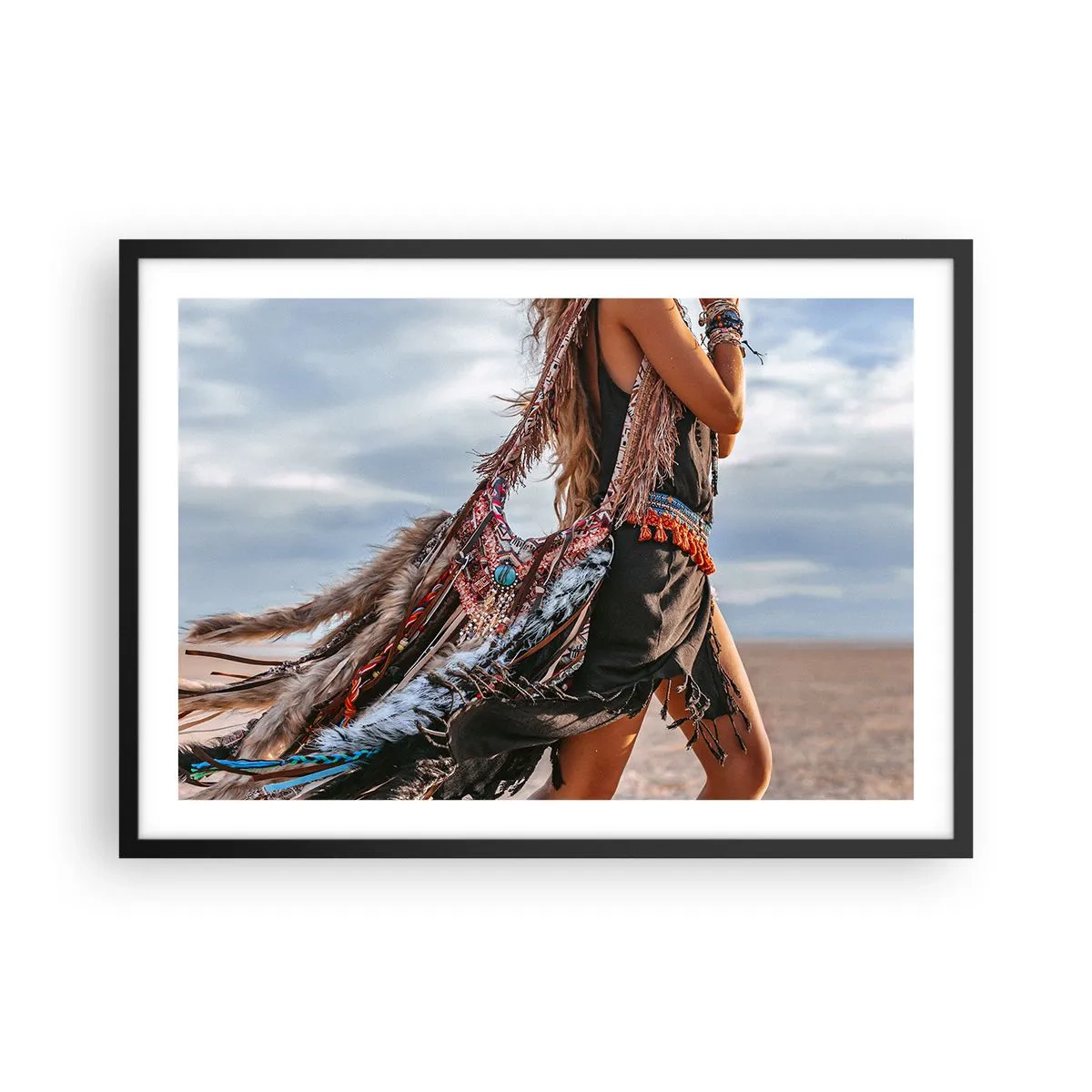 Affisch i svart ram - Shamanens flicka - 70x50 cm