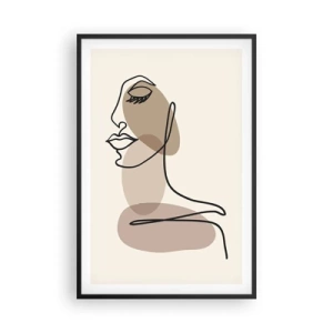 Affisch i svart ram - Skönhetens säkra linje - 61x91 cm