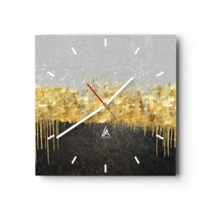 Väggklocka - Klocka på glas - Inåt och uppåt - 30x30 cm