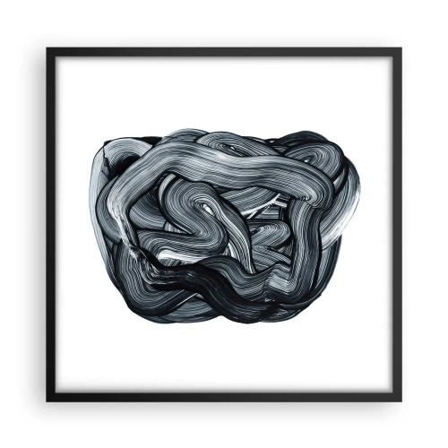 Affisch i svart ram - Det är inte så enkelt - 50x50 cm