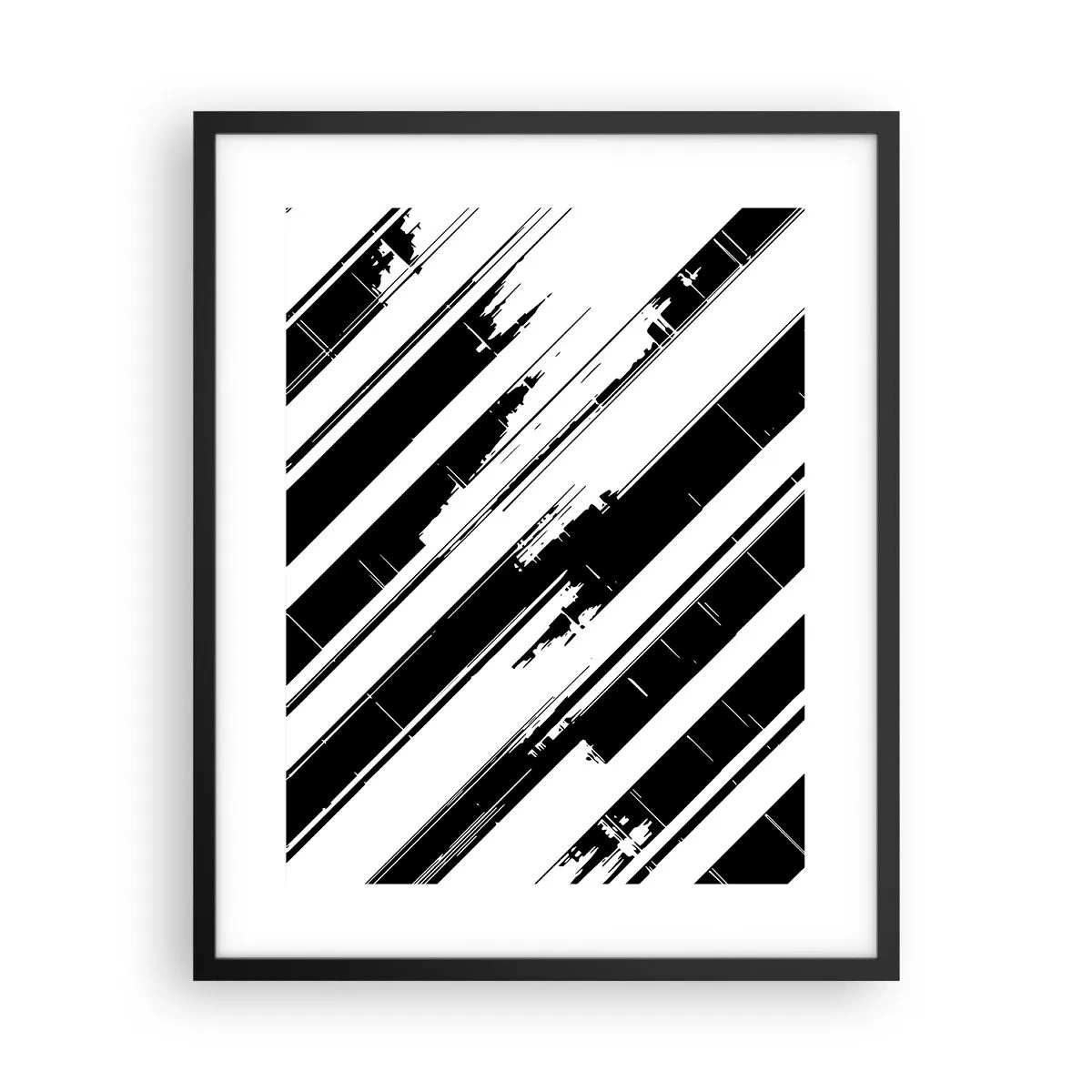 Affisch i svart ram - Intensiv och dynamisk komposition - 40x50 cm
