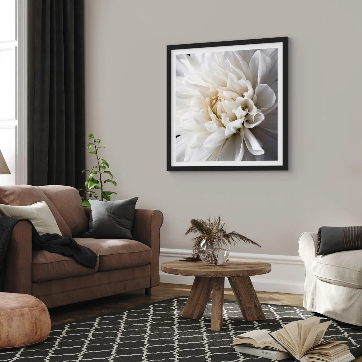 Affisch i svart ram - En bruds morgon - 60x60 cm