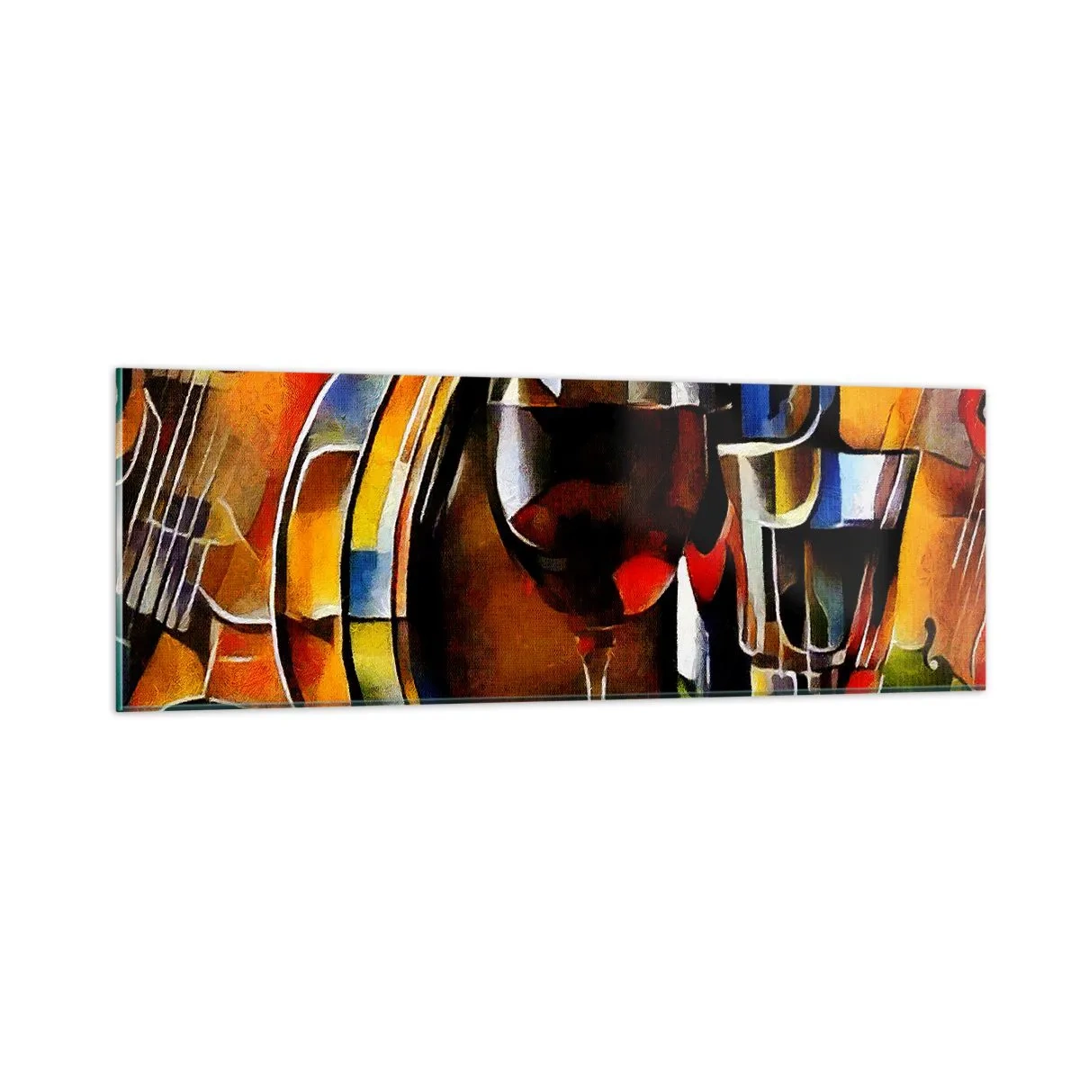 Glastavla - Bild på glas - Så blir världen färgglad - 90x30 cm