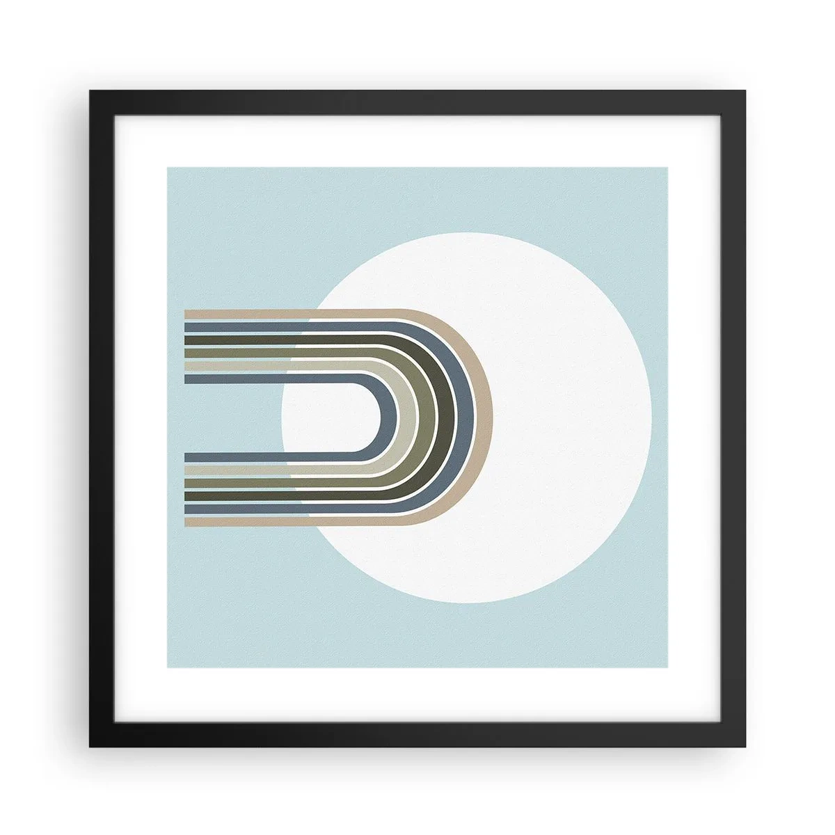 Affisch i svart ram - Ostoppad attraktionskraft - 40x40 cm