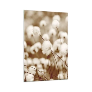 Glastavla - Bild på glas - Fluffig åkermark - 70x100 cm