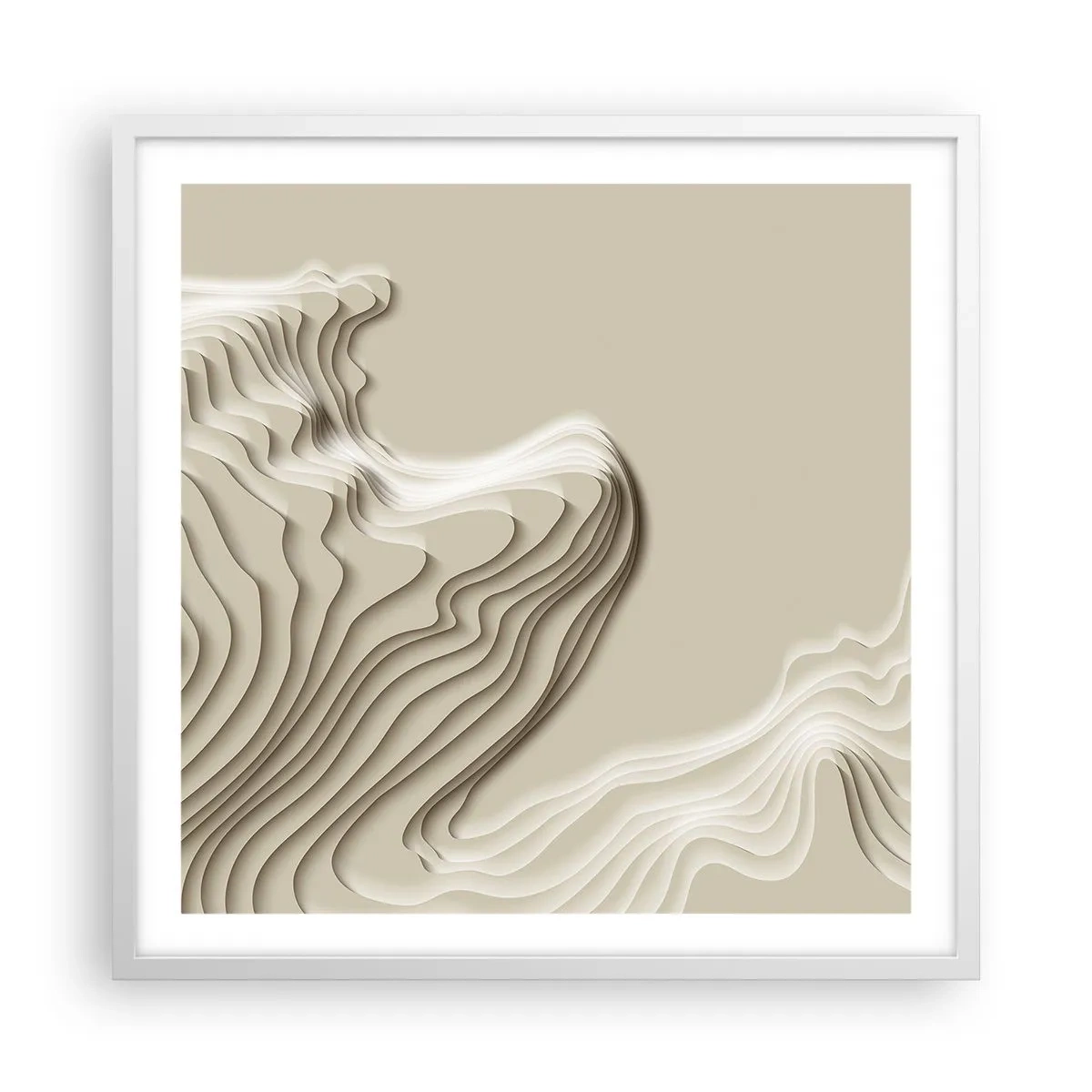 Affisch i vit ram - Konstens topografi - 60x60 cm