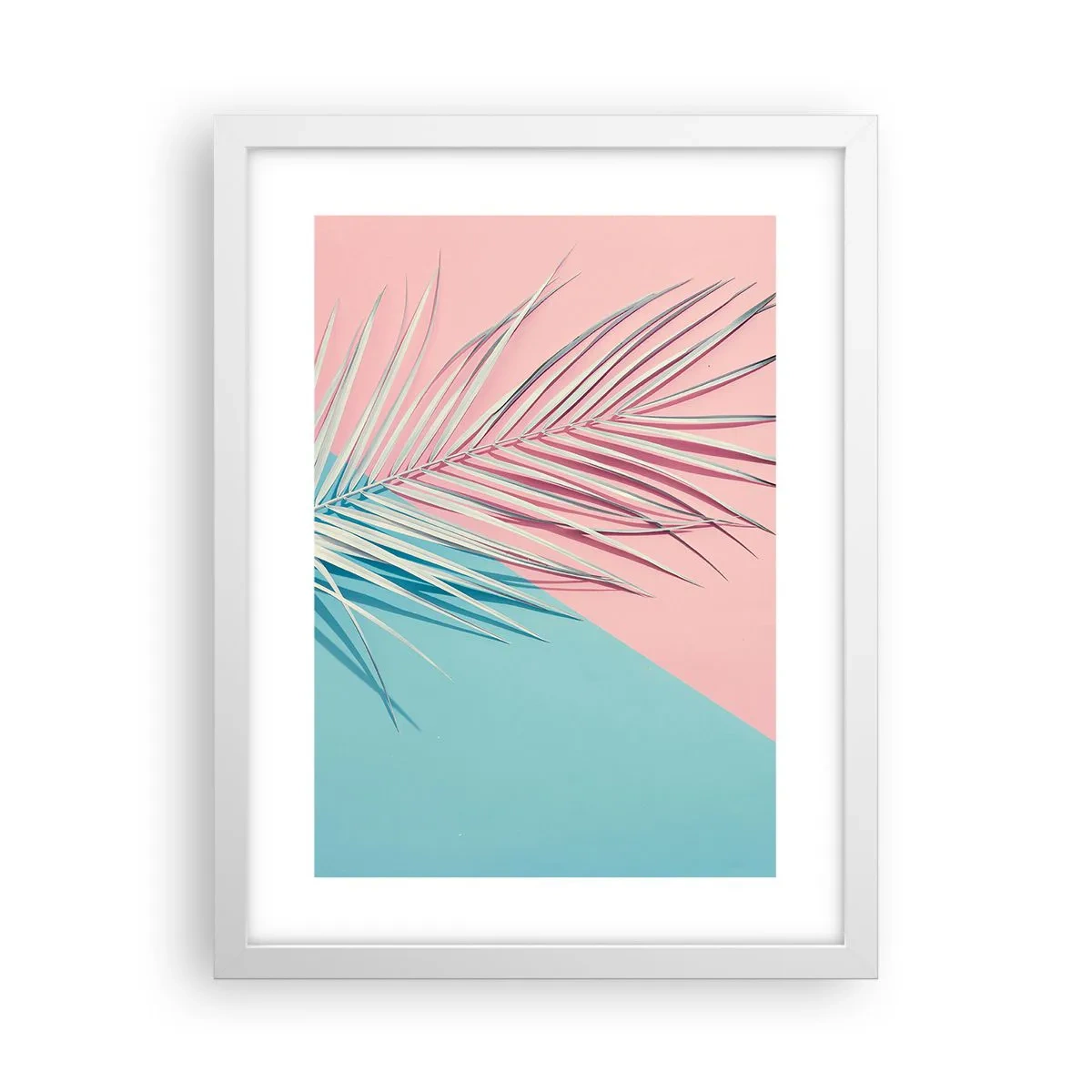 Affisch i vit ram - Tropisk impression - 30x40 cm