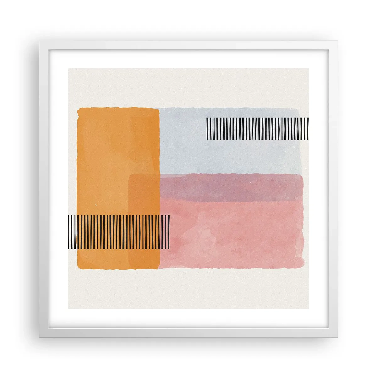 Affisch i vit ram - Från hörna till hörna - 50x50 cm