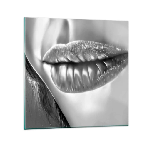 Glastavla - Bild på glas - Jag vet vad du tänker på... - 30x30 cm