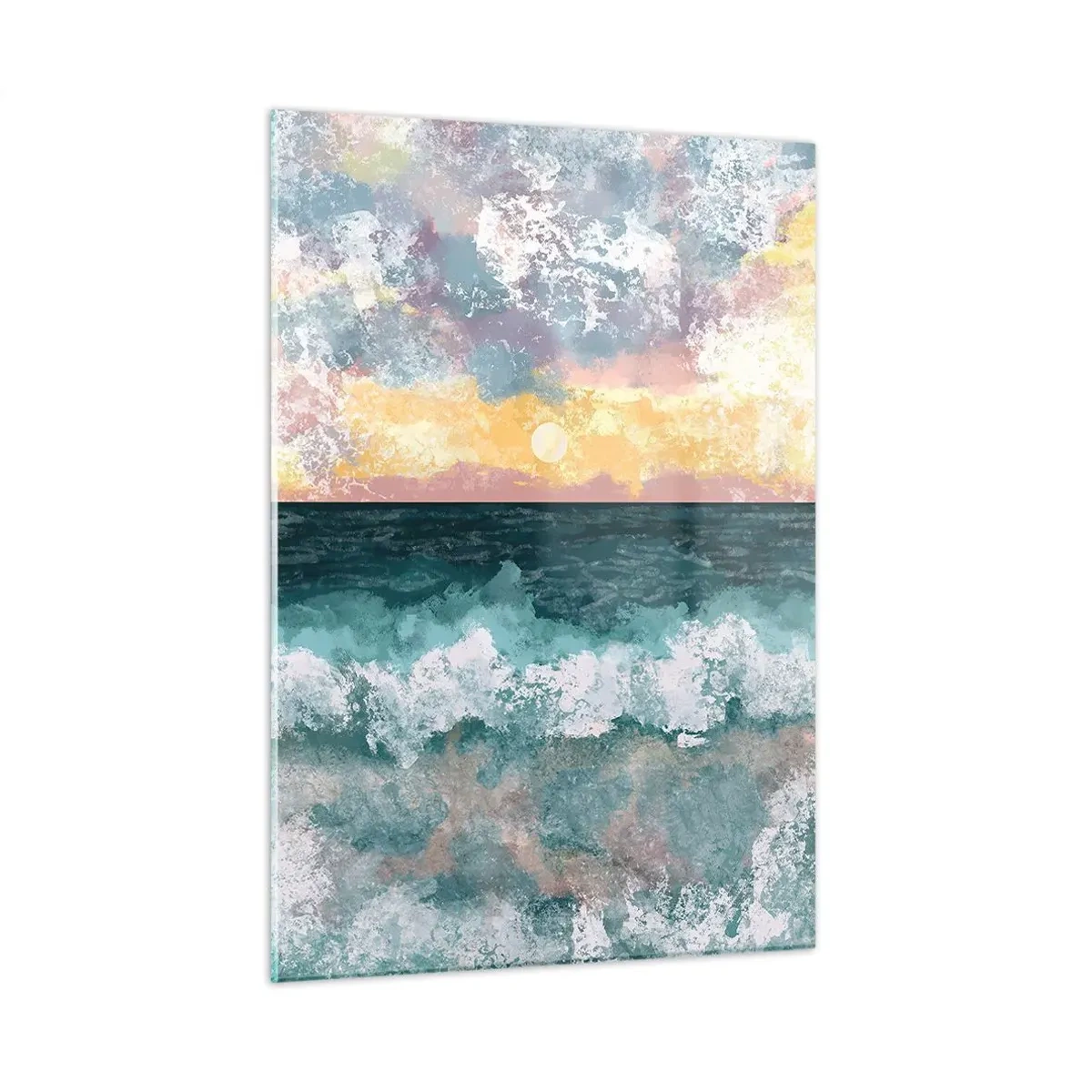 Glastavla - Bild på glas - Vatten, ljus, luft - 50x70 cm
