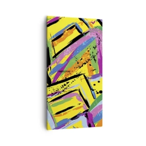Canvastavla - Bild på duk - Skriker av glädje - 55x100 cm