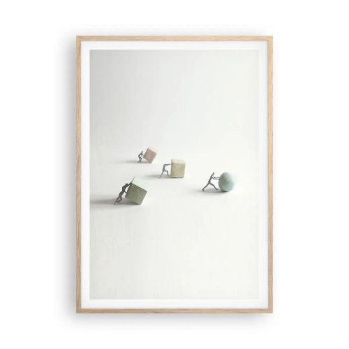 Affisch i ram av ljusek - Livet leker - 70x100 cm