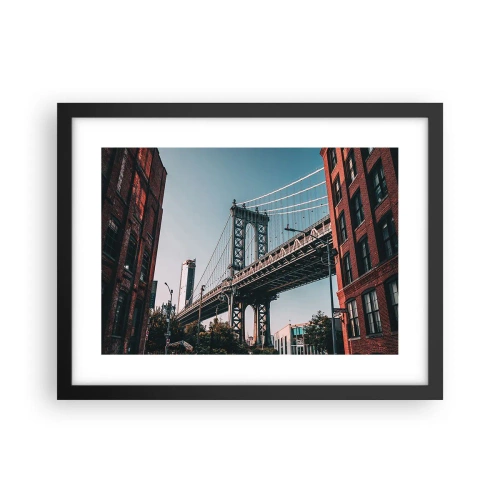 Affisch i svart ram - Över stadens vågor - 40x30 cm