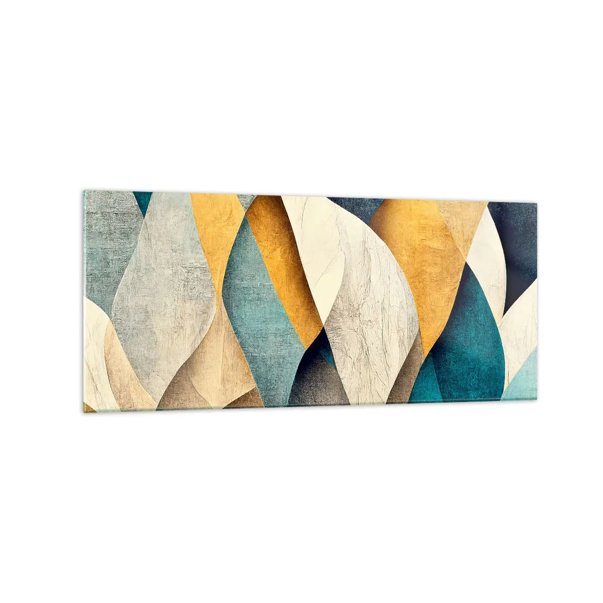 Glastavla - Bild på glas - Rytm och vågrörelse - 120x50 cm