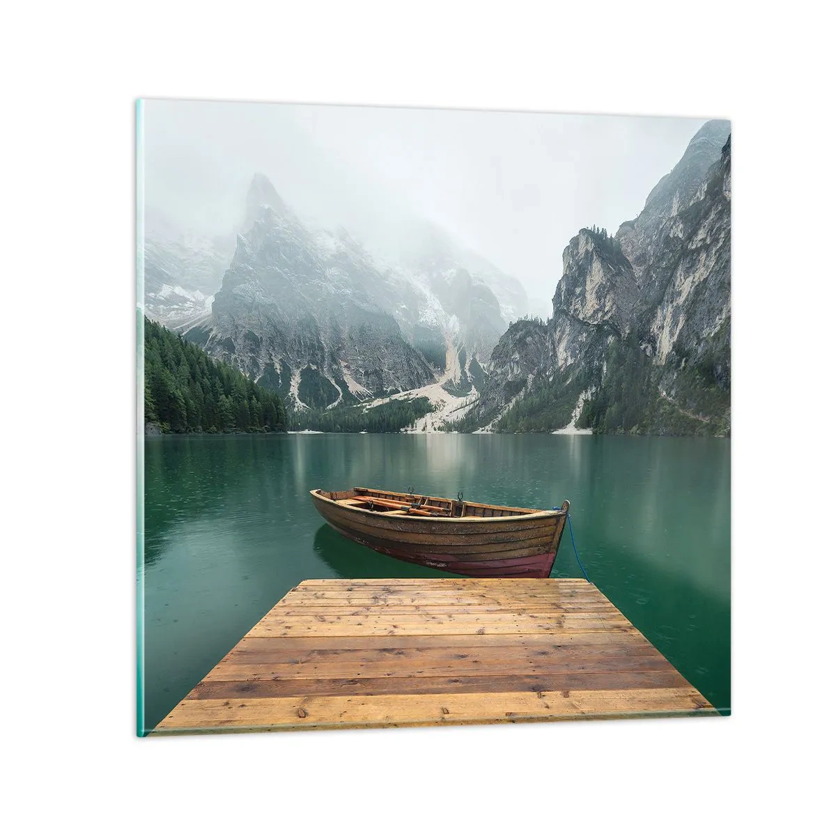 Glastavla - Bild på glas - Naturens mäktighet - 40x40 cm