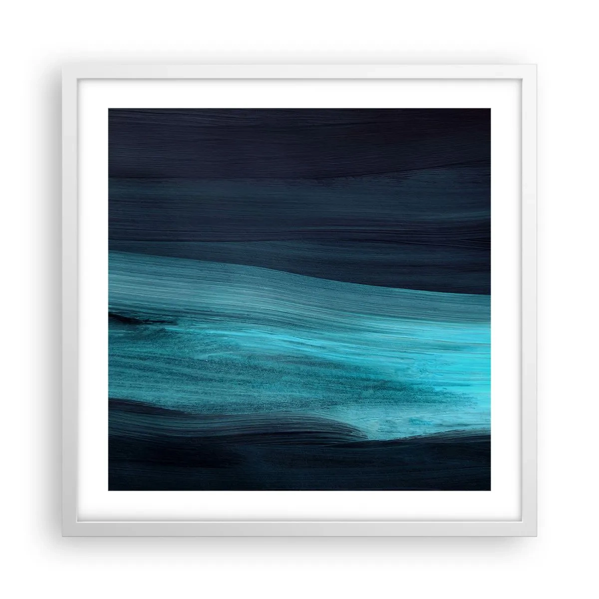 Affisch i vit ram - Flyt med strömmen - 50x50 cm