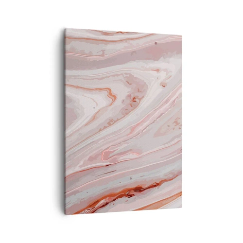 Canvastavla - Bild på duk - Flytande rosa - 50x70 cm