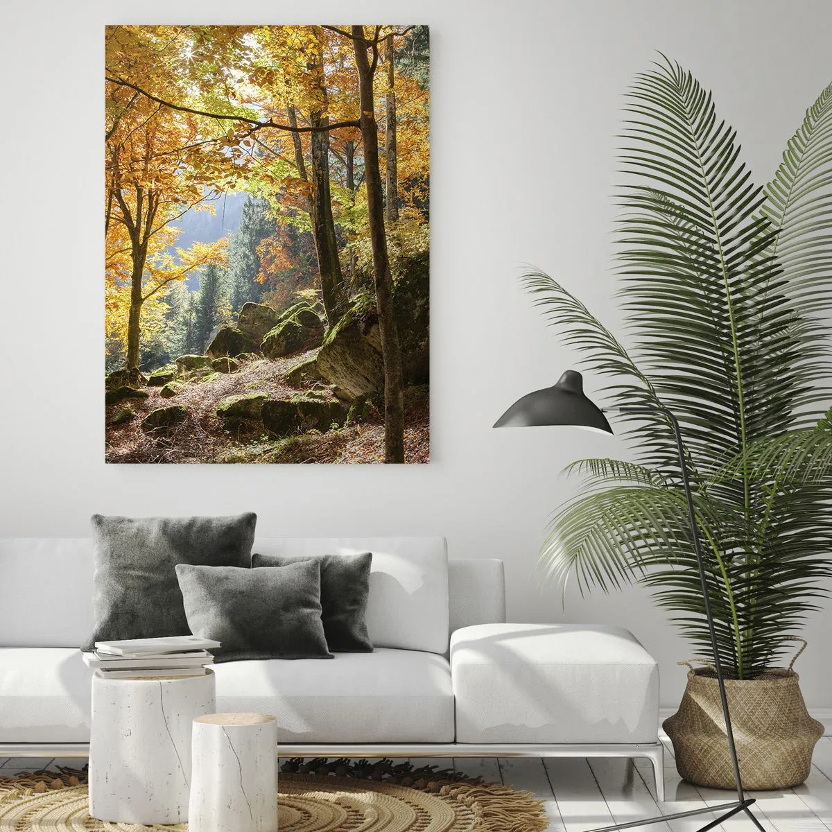 Glastavla - Bild på glas - Dags att vila - 50x70 cm