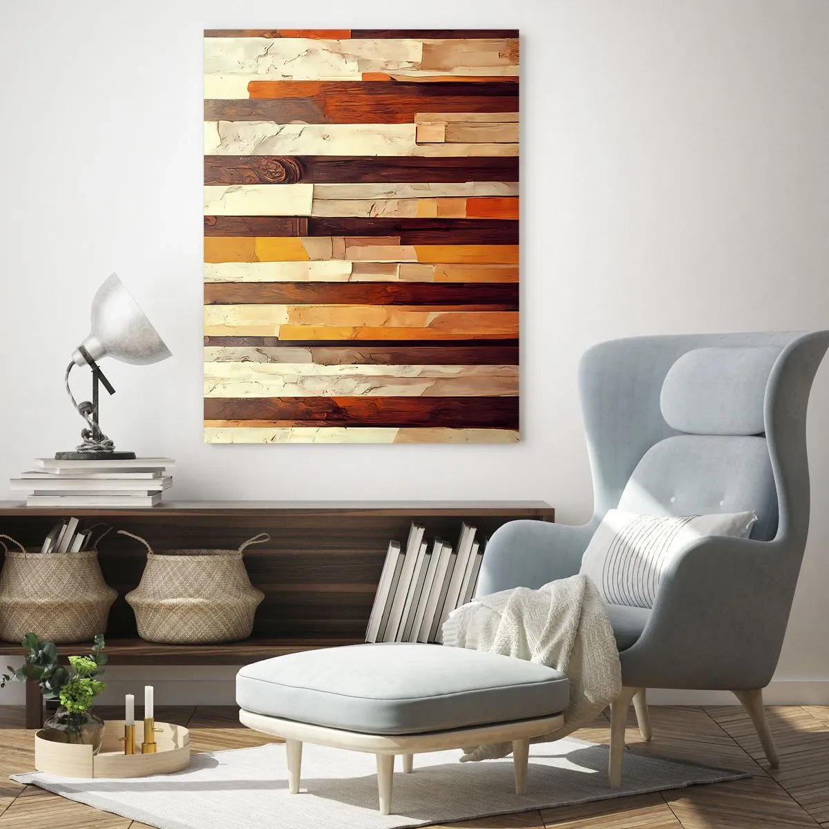 Glastavla - Bild på glas - Hymn av skogens träd - 70x100 cm