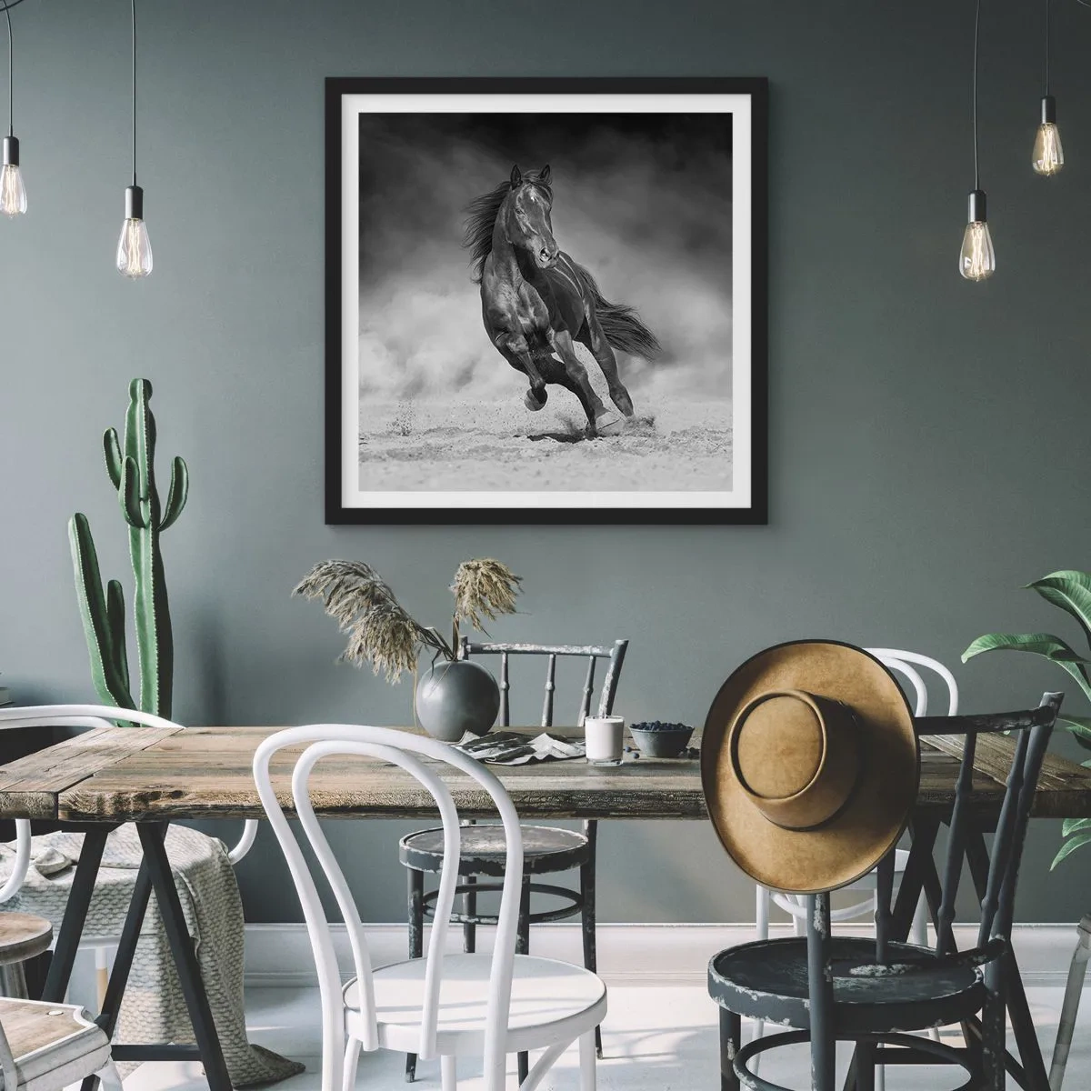 Affisch i svart ram - Värd själva emiren - 50x50 cm