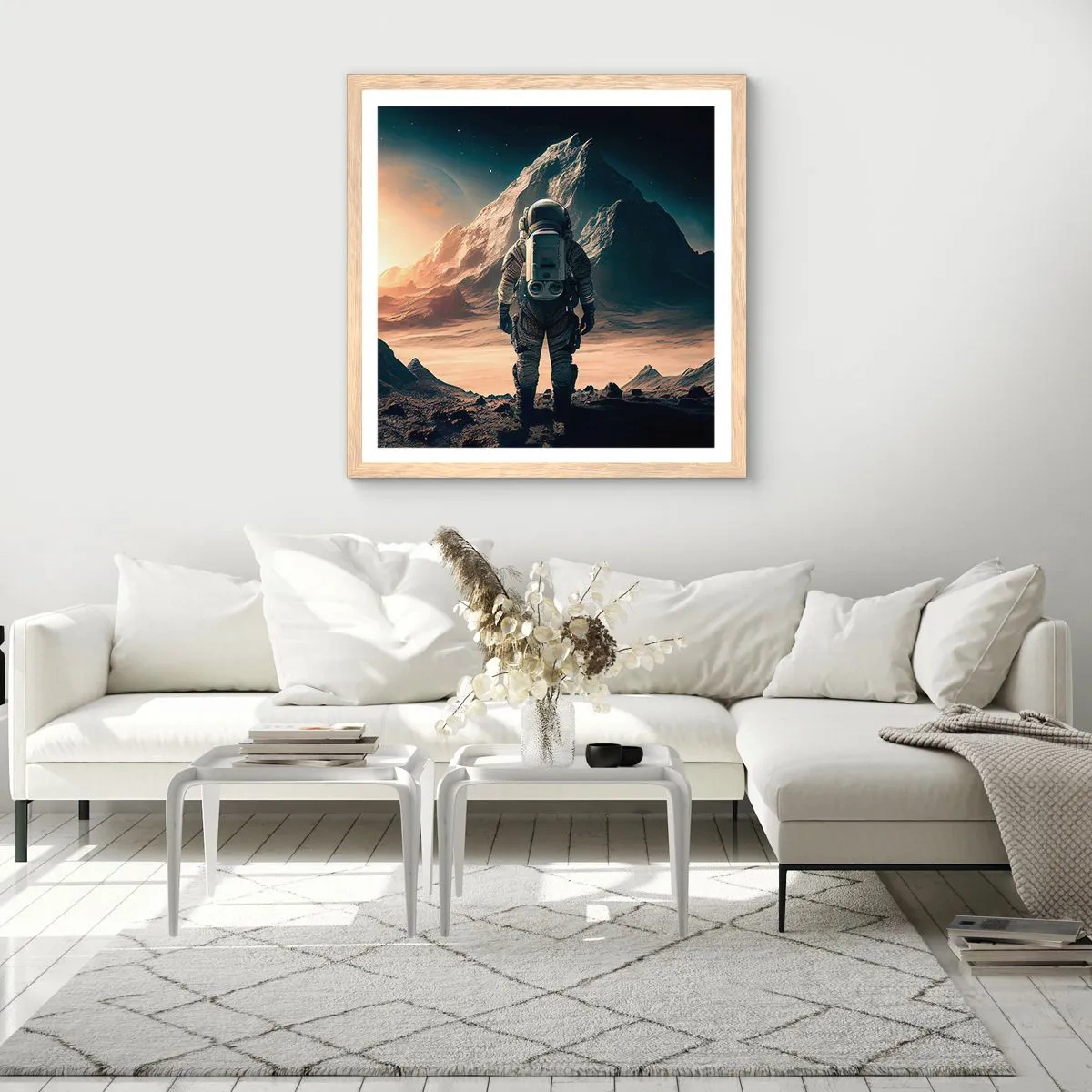 Affisch i ram av ljusek - En ny utmaning - 60x60 cm