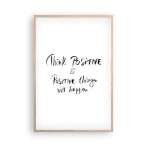 Affisch i ram av ljusek - Hur ska man leva? - 61x91 cm