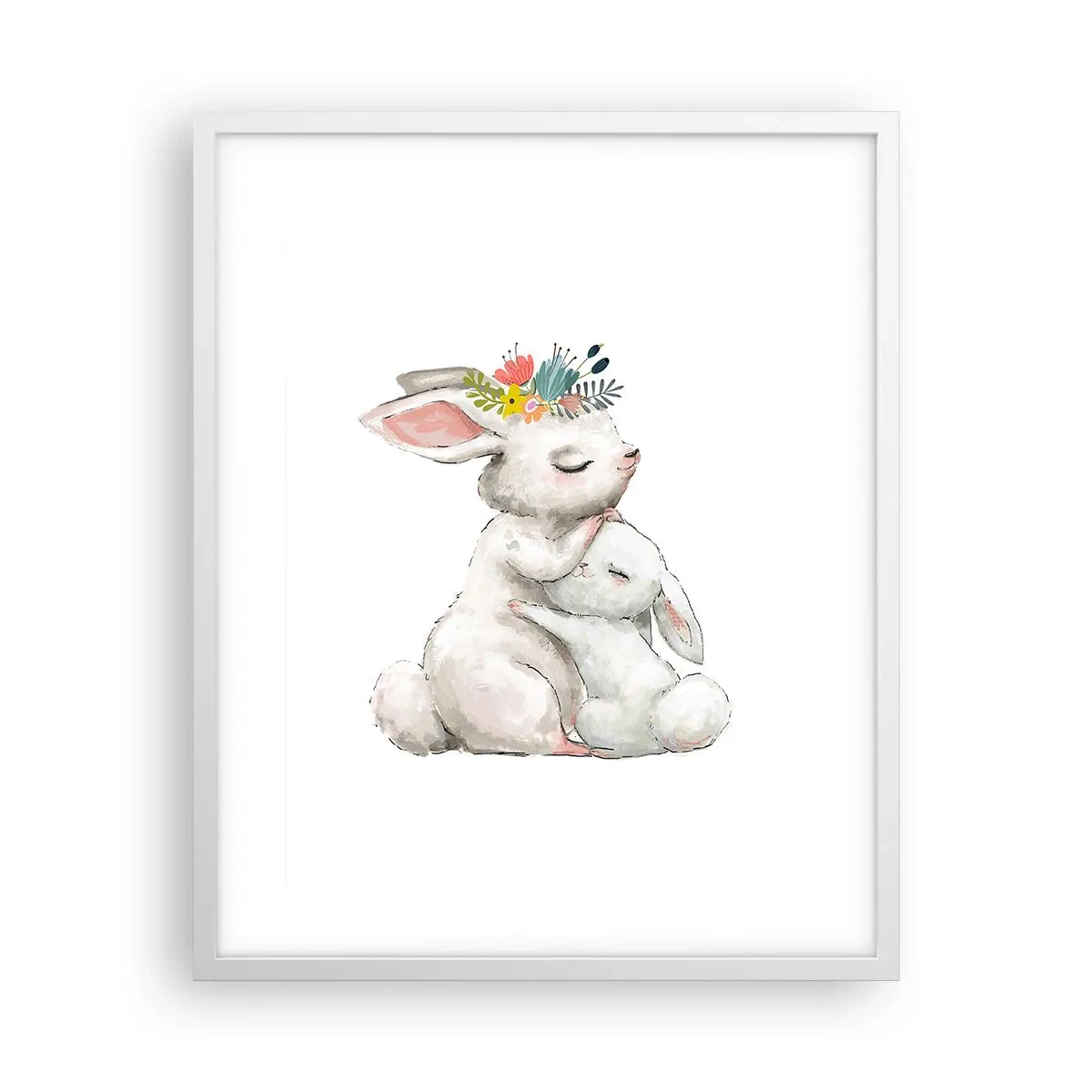 Affisch i vit ram - Alltid bäst hos mamma - 40x50 cm