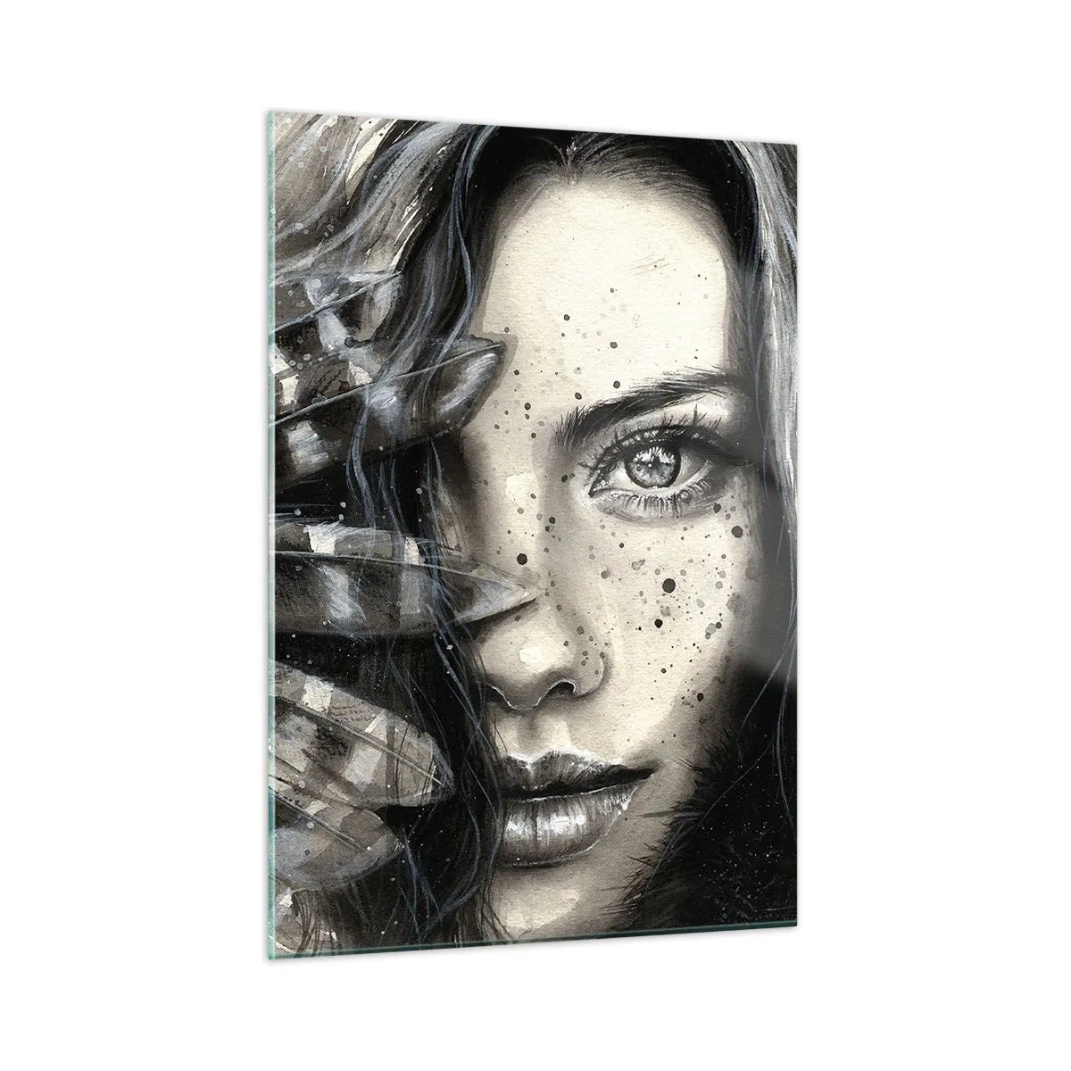 Glastavla - Bild på glas - Vild skönhet - 50x70 cm