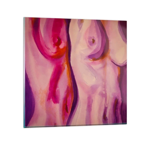 Glastavla - Bild på glas - Ode till kvinnlighet - 40x40 cm