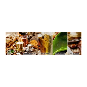 Provbit av fototapet Premium Sand - Ha en trevlig dag! - Kaffe, Gastronomi, Kök - 100x30 cm