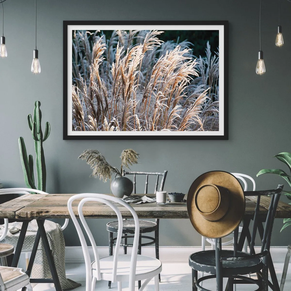 Affisch i svart ram - Frostprydda - 70x50 cm