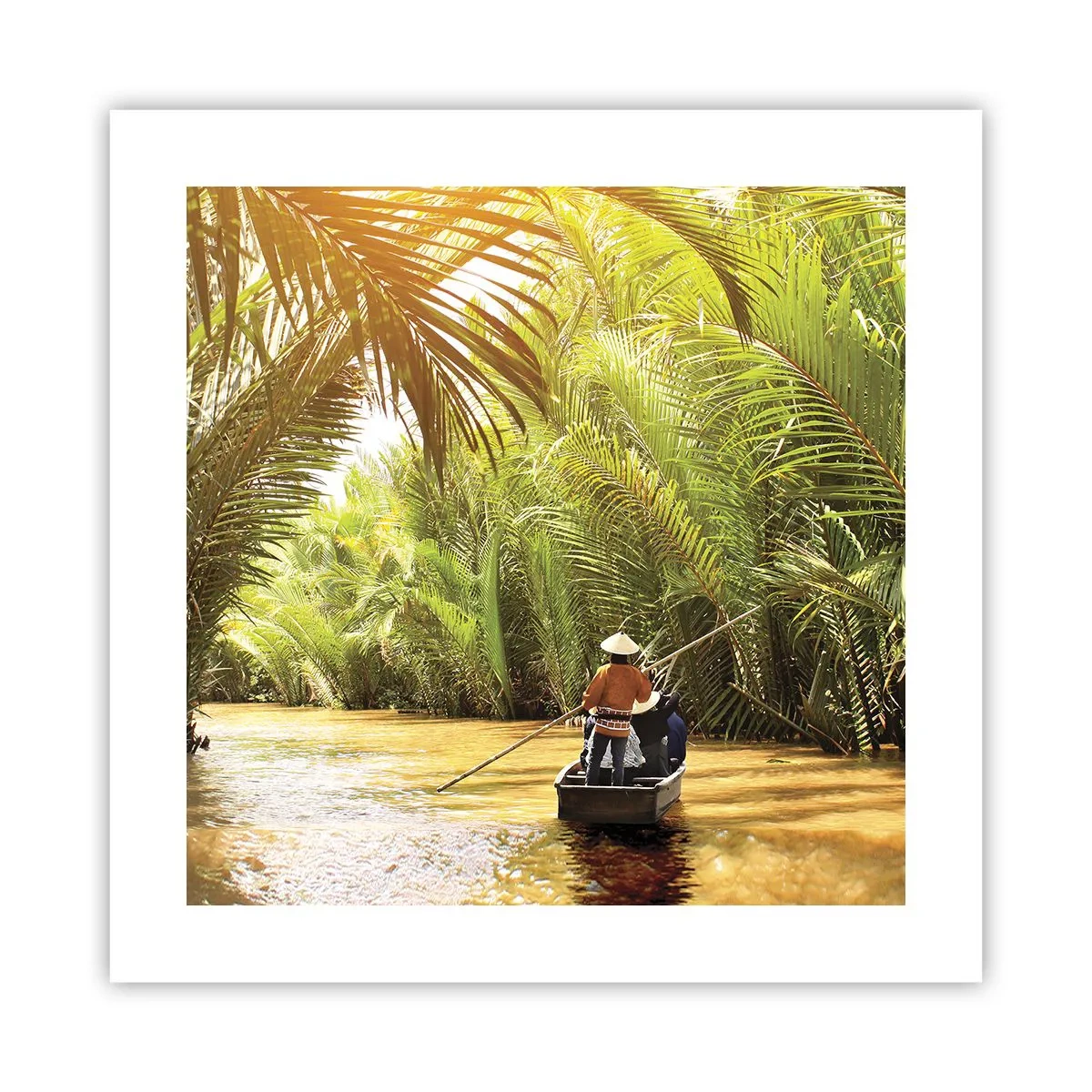 Affisch - Genom en palmravin - 40x40 cm