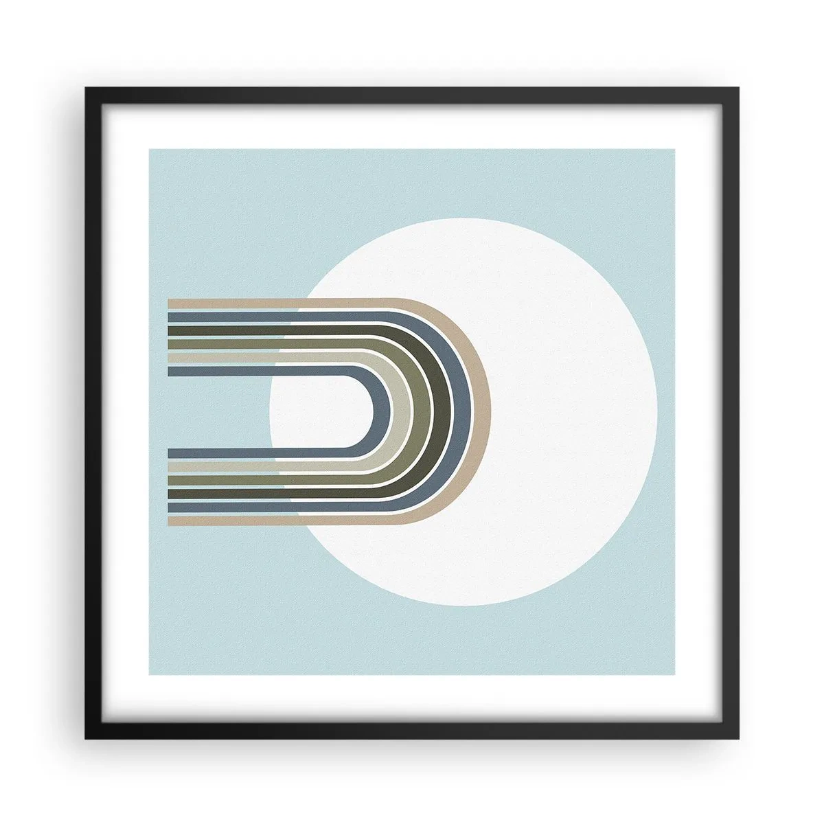 Affisch i svart ram - Ostoppad attraktionskraft - 50x50 cm