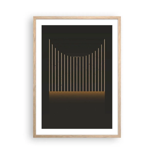Affisch i ram av ljusek - Utforska mörkret - 50x70 cm